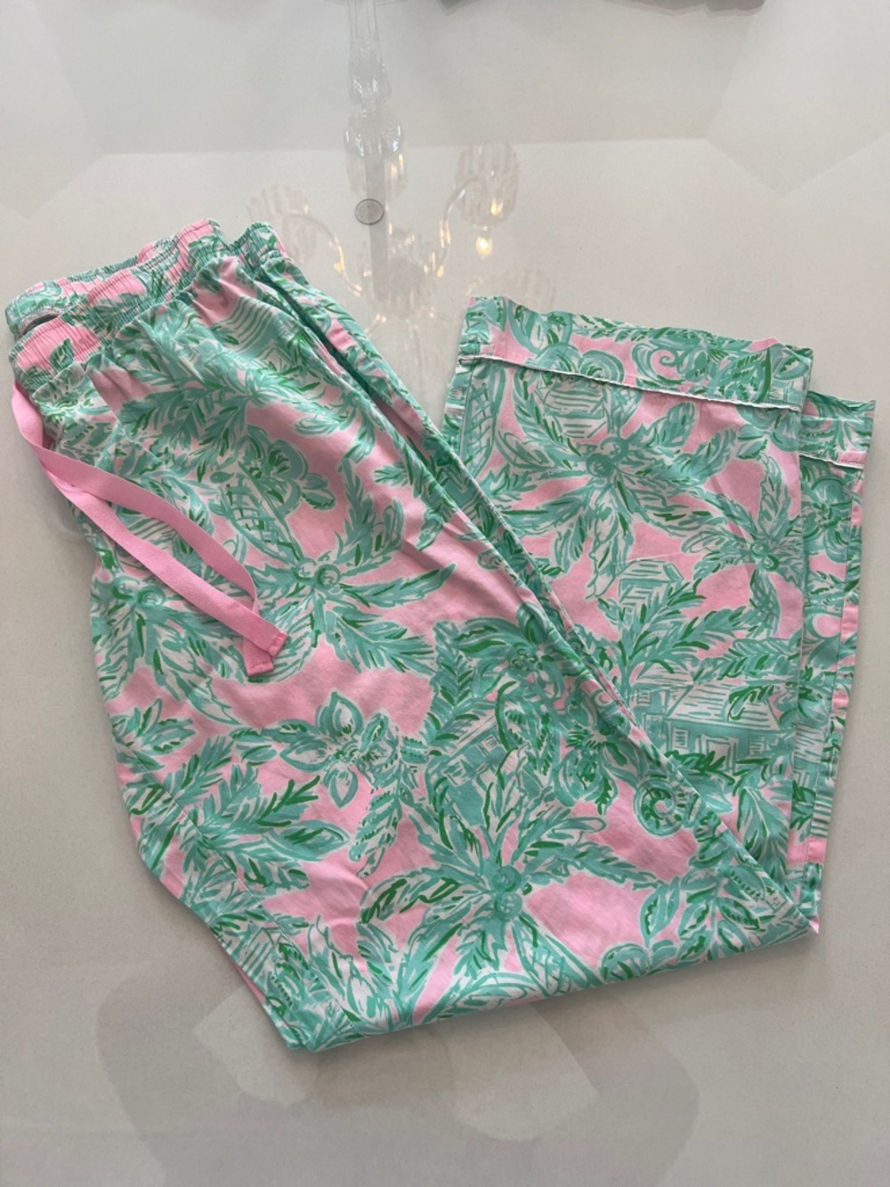 Lilly Pulitzer pajama pants Palm tree Print Lounge Pants PJ pants